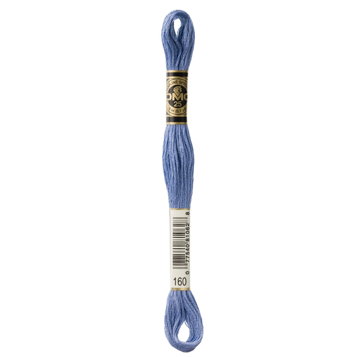 DMC 6 - Strand Cotton Embroidery Floss 8.7yd - 160 Medium Grey Blue - The Merri Artist - merriartist.com