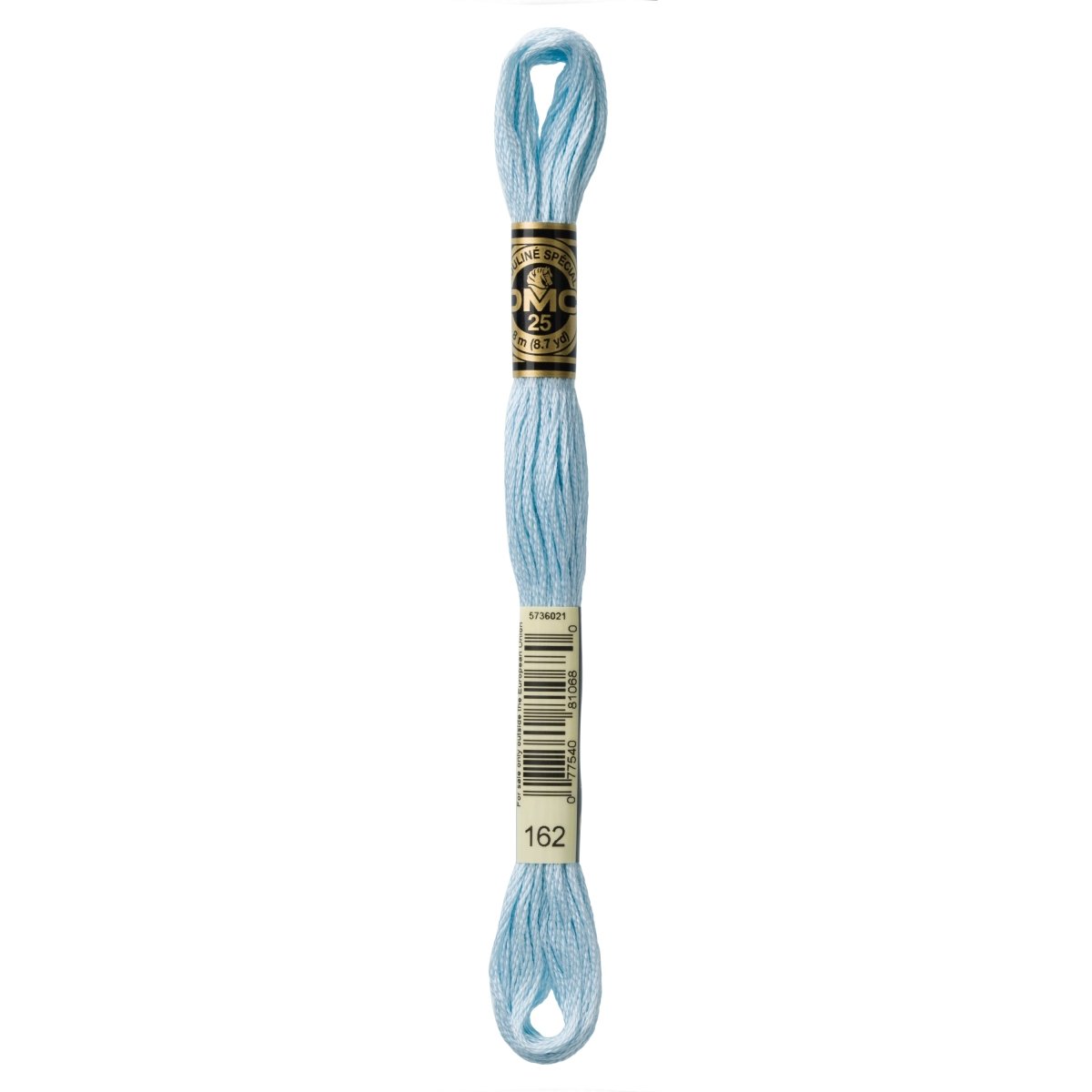 DMC 6 - Strand Cotton Embroidery Floss 8.7yd - 162 Ultra Very Light Blue - The Merri Artist - merriartist.com