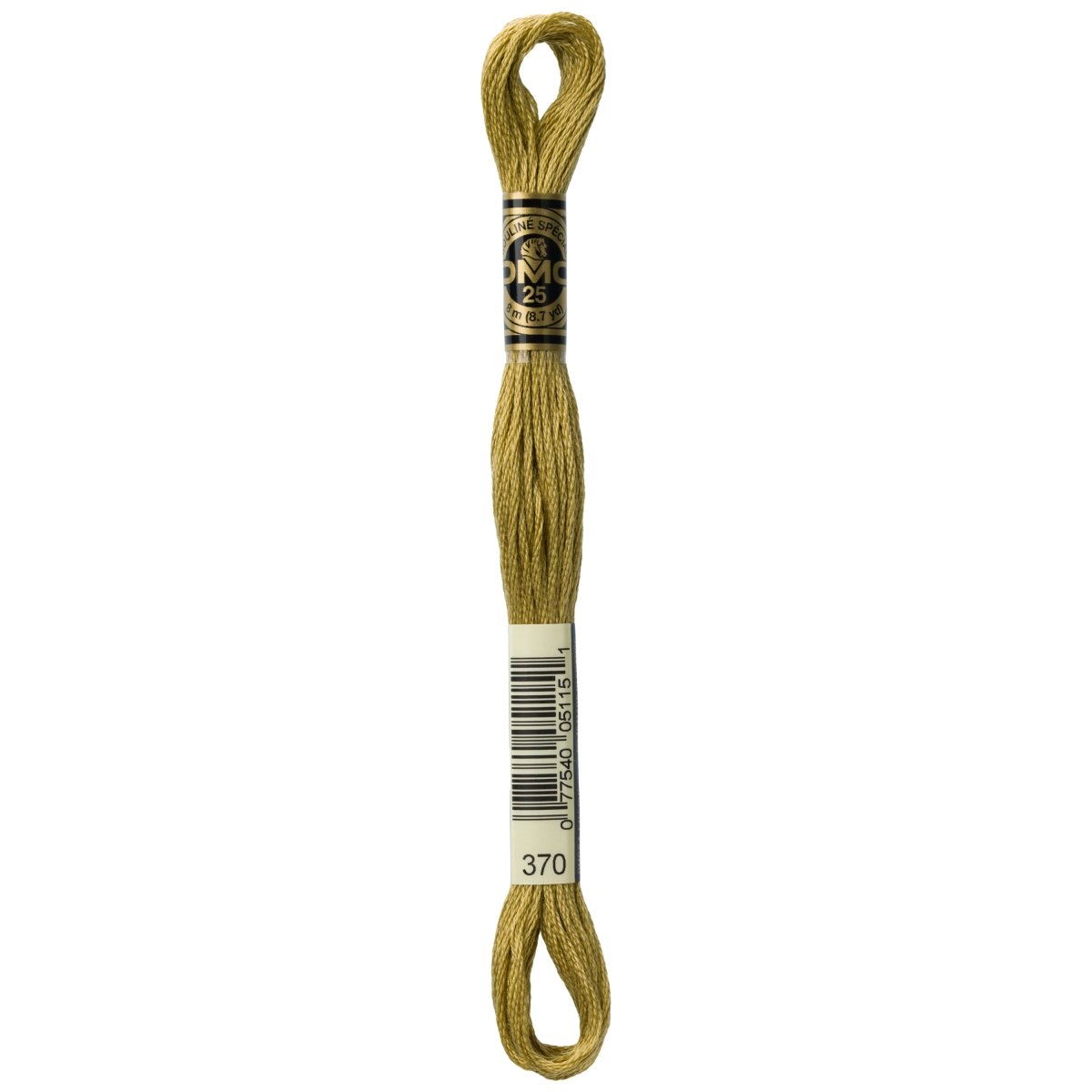 DMC 6 - Strand Cotton Embroidery Floss 8.7yd - 370 Medium Mustard - The Merri Artist - merriartist.com