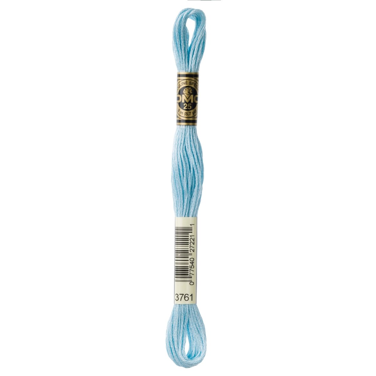 DMC 6 - Strand Cotton Embroidery Floss 8.7yd - 3761 Very Light Sky Blue - The Merri Artist - merriartist.com