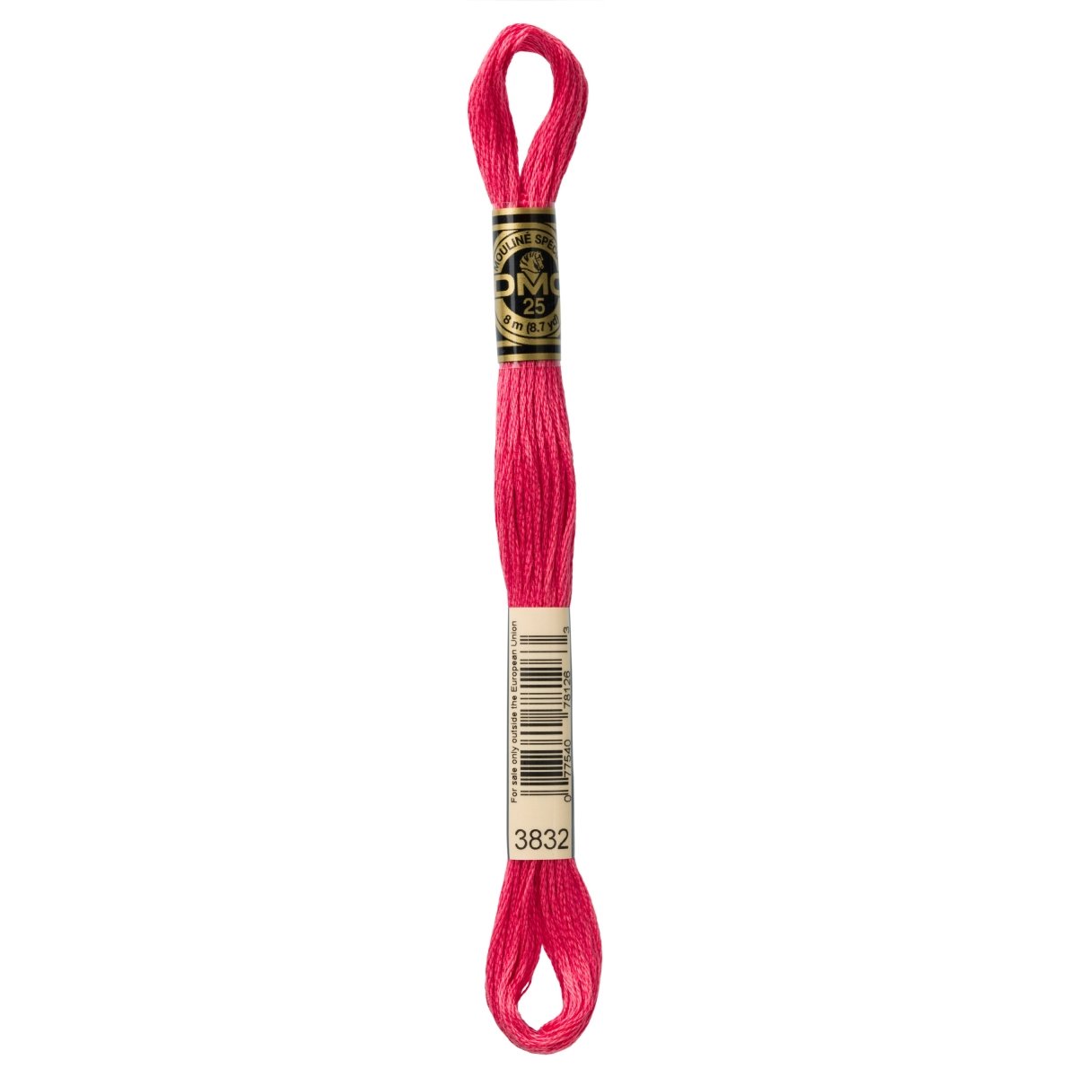 DMC 6 - Strand Cotton Embroidery Floss 8.7yd - 3832 Medium Raspberry - The Merri Artist - merriartist.com