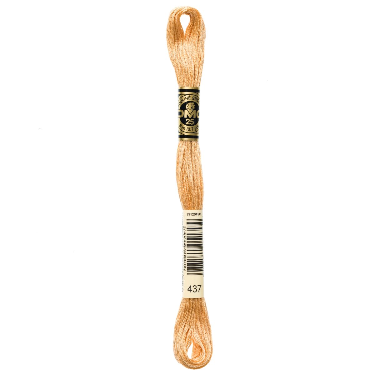 DMC 6 - Strand Cotton Embroidery Floss 8.7yd - 437 Light Tan - The Merri Artist - merriartist.com