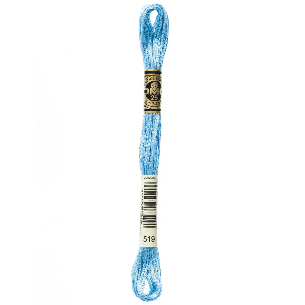 DMC 6 - Strand Cotton Embroidery Floss 8.7yd - 519 Sky Blue - The Merri Artist - merriartist.com