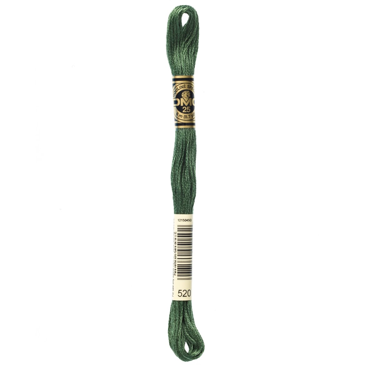 DMC 6 - Strand Cotton Embroidery Floss 8.7yd - 520 Dark Fern Green - The Merri Artist - merriartist.com