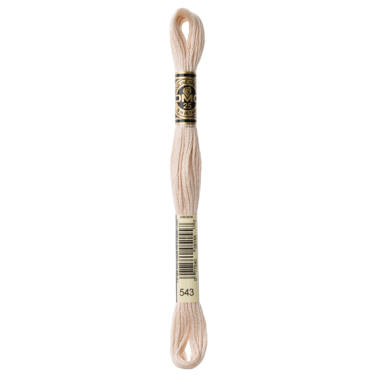 DMC 6 - Strand Cotton Embroidery Floss 8.7yd - 543 Ultra Very Light Beige Brown - The Merri Artist - merriartist.com