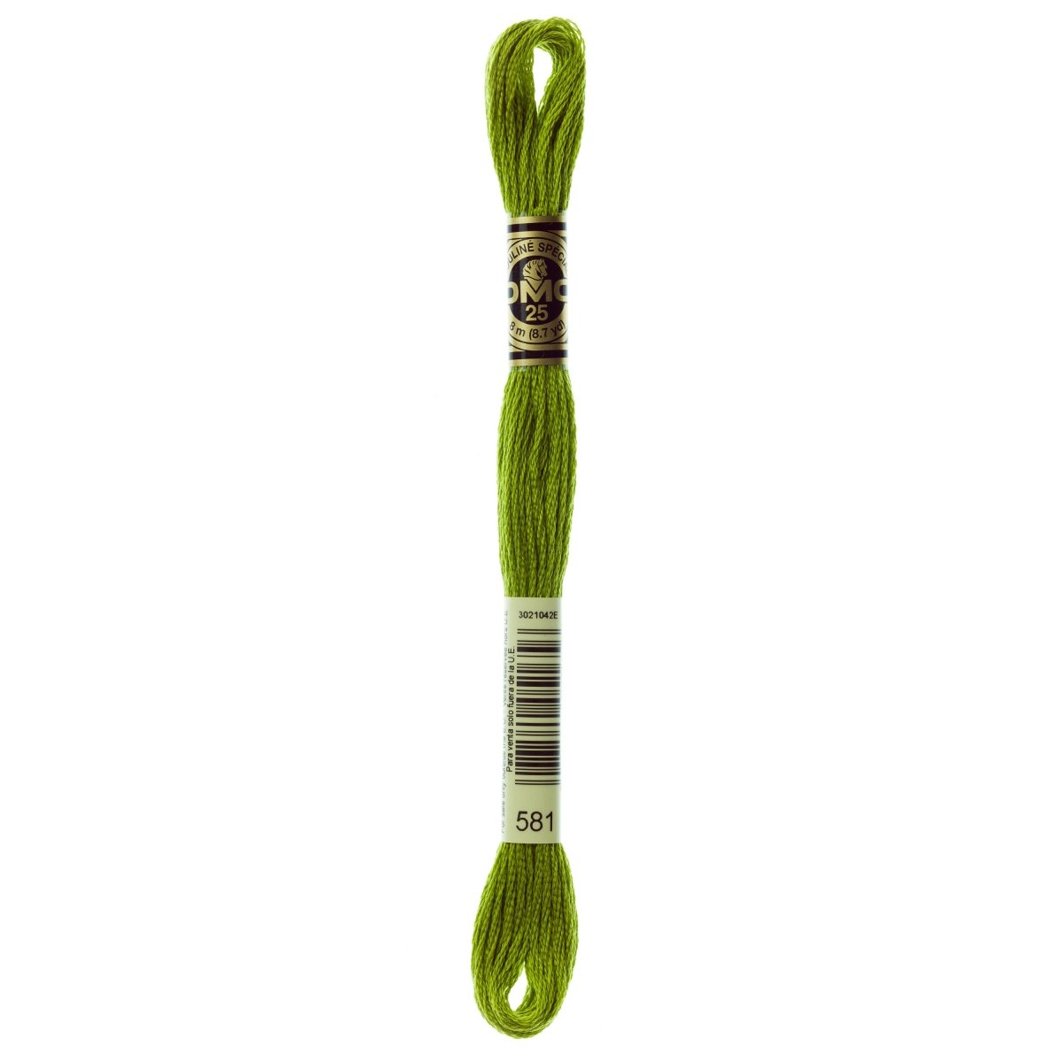 DMC 6 - Strand Cotton Embroidery Floss 8.7yd - 581 Moss Green - The Merri Artist - merriartist.com