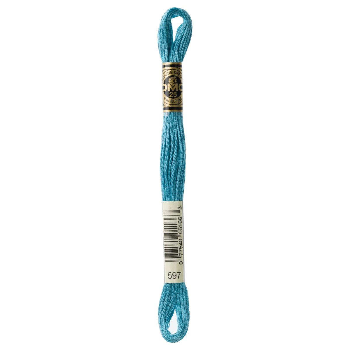 DMC 6 - Strand Cotton Embroidery Floss 8.7yd - 597 Turquoise - The Merri Artist - merriartist.com