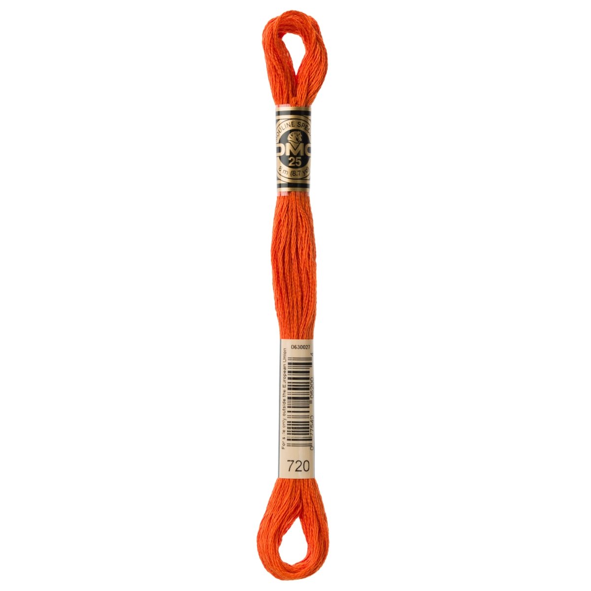 DMC 6 - Strand Cotton Embroidery Floss 8.7yd - 720 Dark Orange Spice - The Merri Artist - merriartist.com