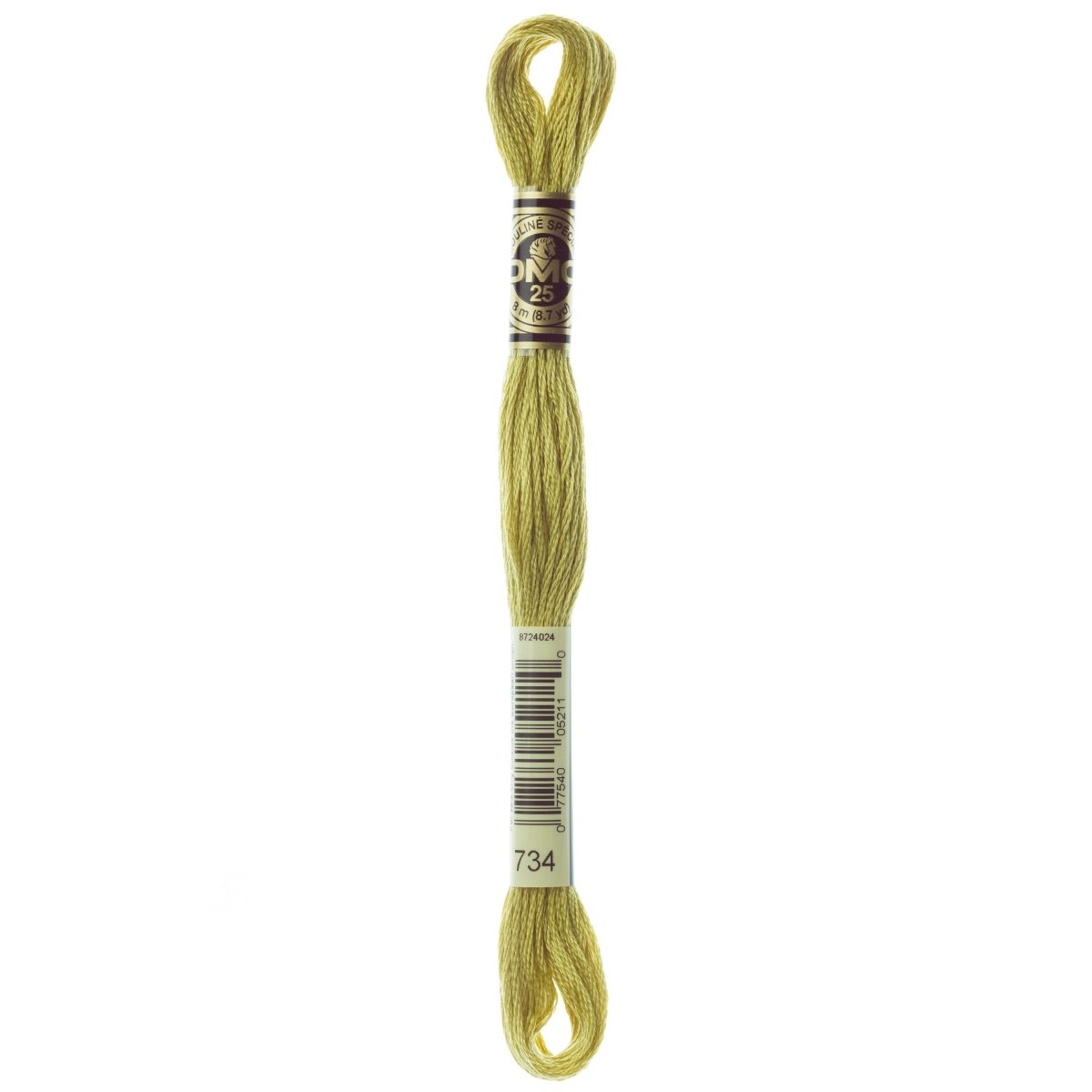DMC 6 - Strand Cotton Embroidery Floss 8.7yd - 734 Light Olive Green - The Merri Artist - merriartist.com