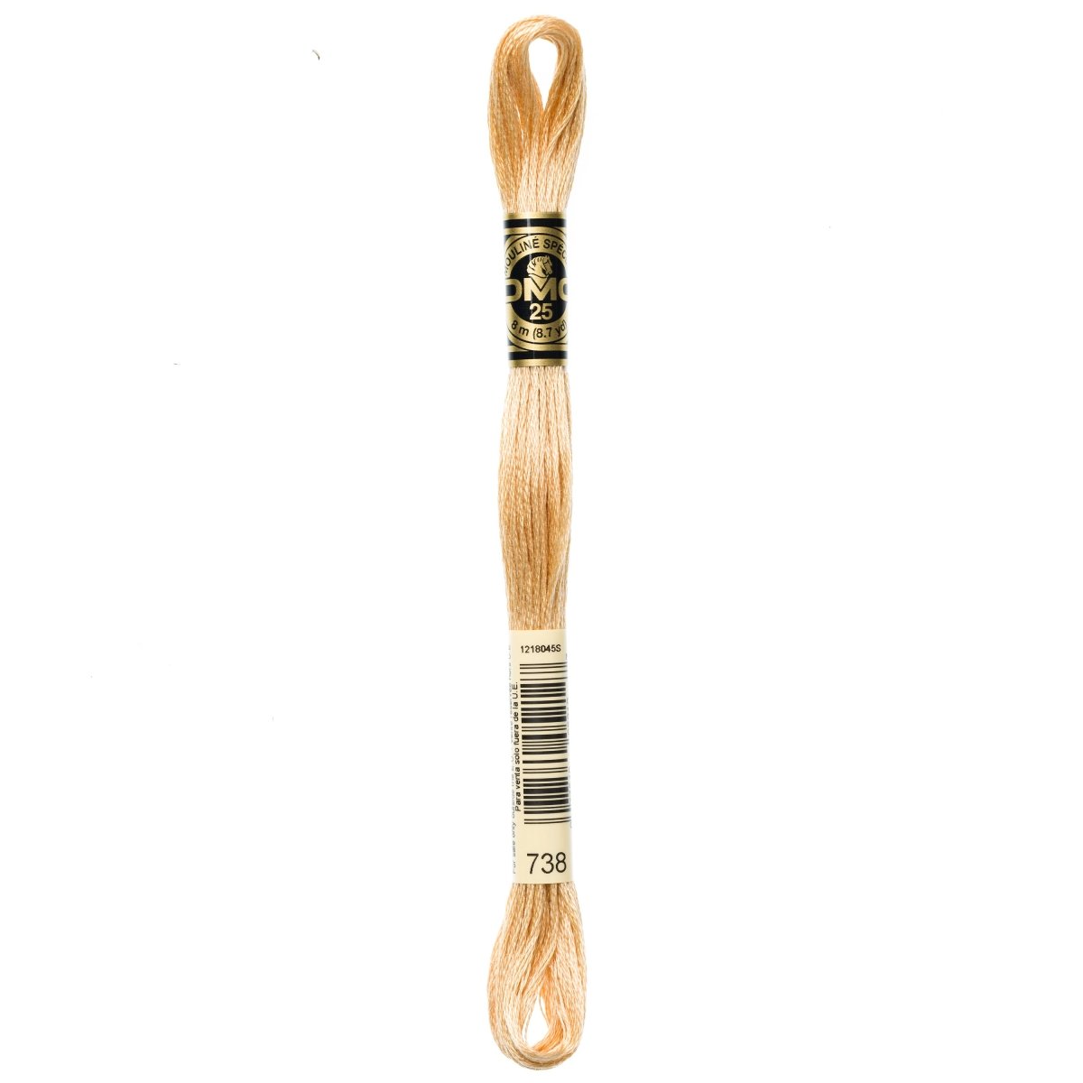 DMC 6 - Strand Cotton Embroidery Floss 8.7yd - 738 Very Light Tan - The Merri Artist - merriartist.com