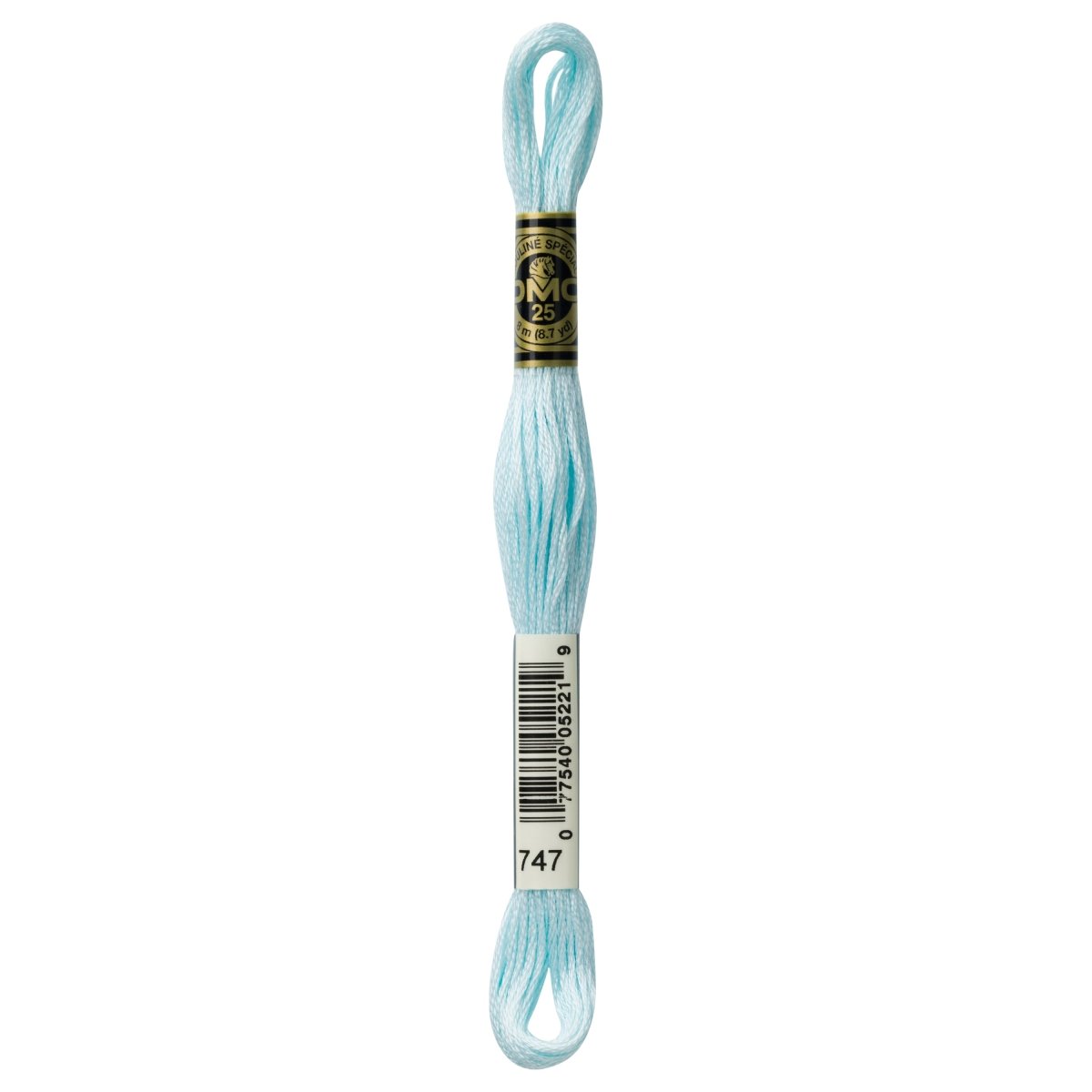 DMC 6 - Strand Cotton Embroidery Floss 8.7yd - 747 Very Light Sky Blue - The Merri Artist - merriartist.com