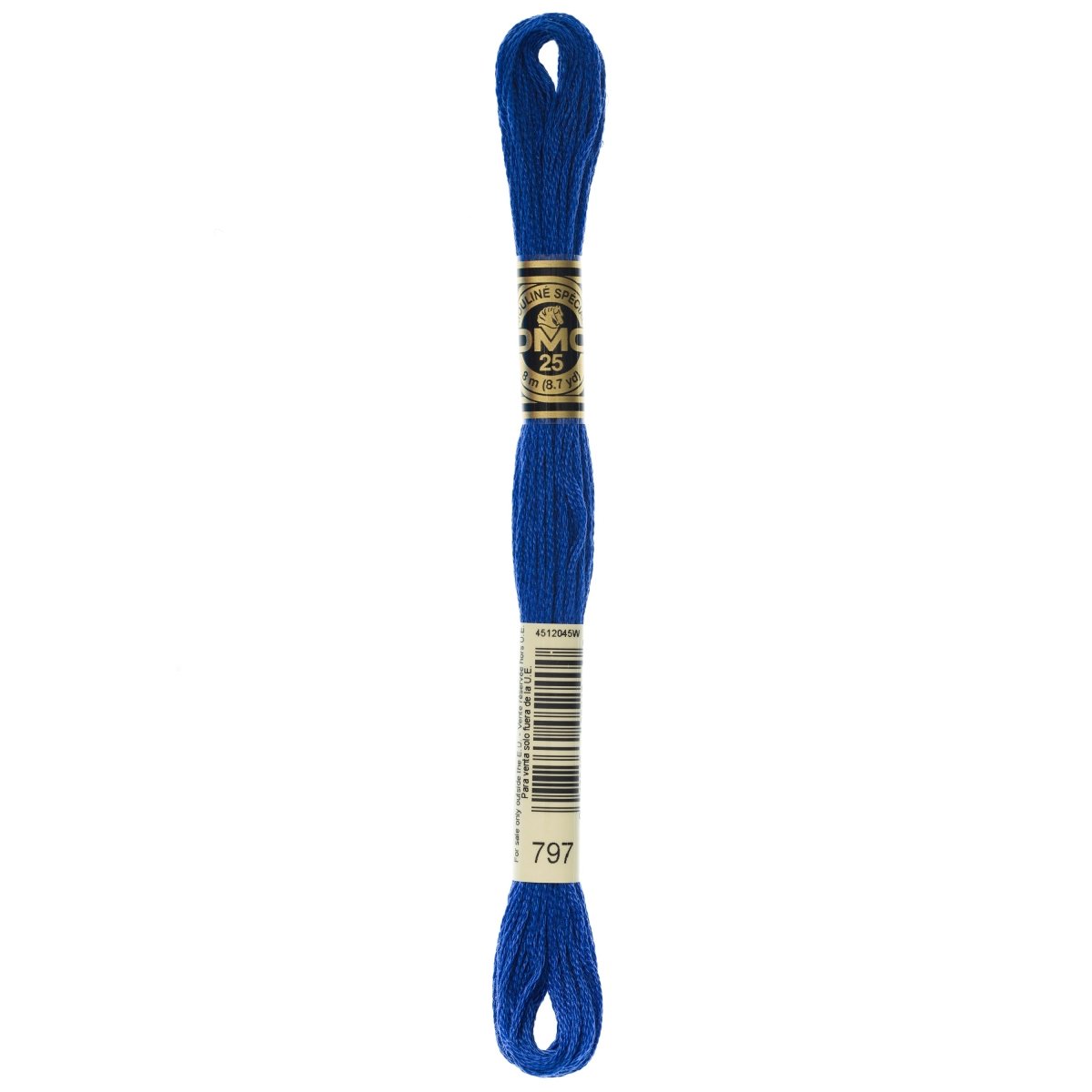 DMC 6 - Strand Cotton Embroidery Floss 8.7yd - 797 Royal Blue - The Merri Artist - merriartist.com