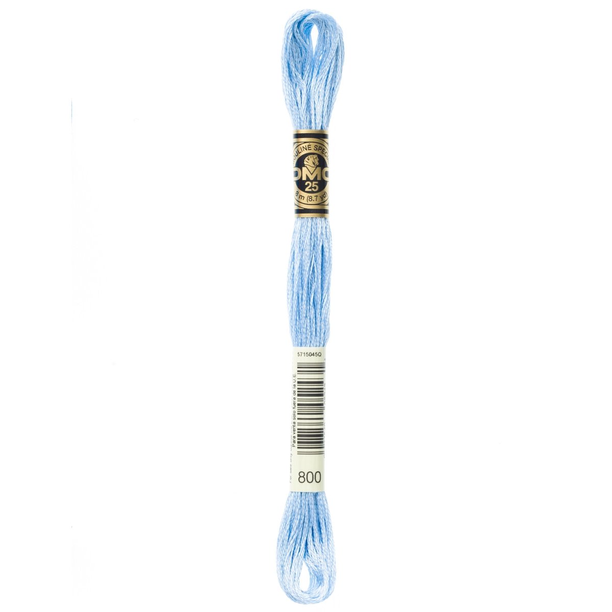 DMC 6 - Strand Cotton Embroidery Floss 8.7yd - 800 Pale Delft Blue - The Merri Artist - merriartist.com