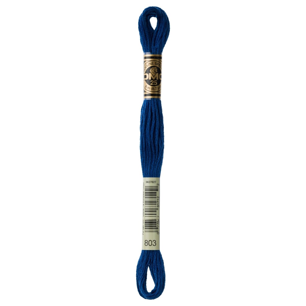 DMC 6 - Strand Cotton Embroidery Floss 8.7yd - 803 Ultra Very Dark Baby Blue (Between 311 & 312) - The Merri Artist - merriartist.com