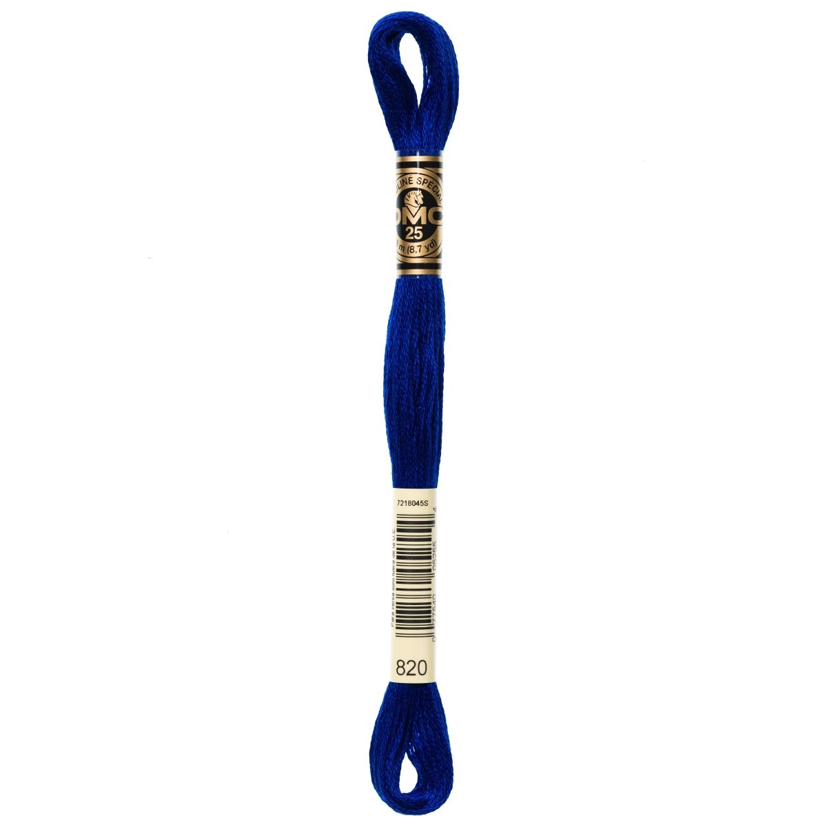 DMC 6 - Strand Cotton Embroidery Floss 8.7yd - 820 Very Dark Royal Blue - The Merri Artist - merriartist.com