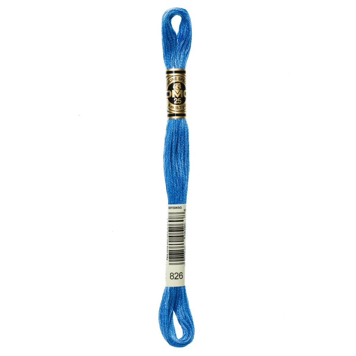 DMC 6 - Strand Cotton Embroidery Floss 8.7yd - 826 Medium Blue - The Merri Artist - merriartist.com
