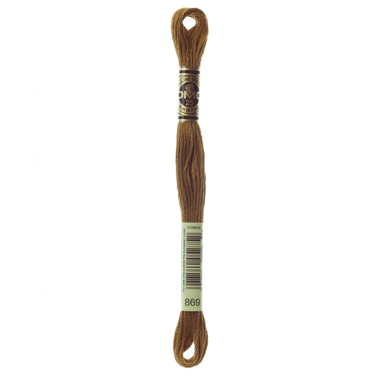 DMC 6 - Strand Cotton Embroidery Floss 8.7yd - 869 Very Dark Hazelnut Brown - The Merri Artist - merriartist.com