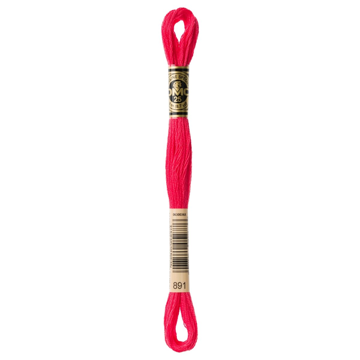 DMC 6 - Strand Cotton Embroidery Floss 8.7yd - 891 Dark Carnation - The Merri Artist - merriartist.com