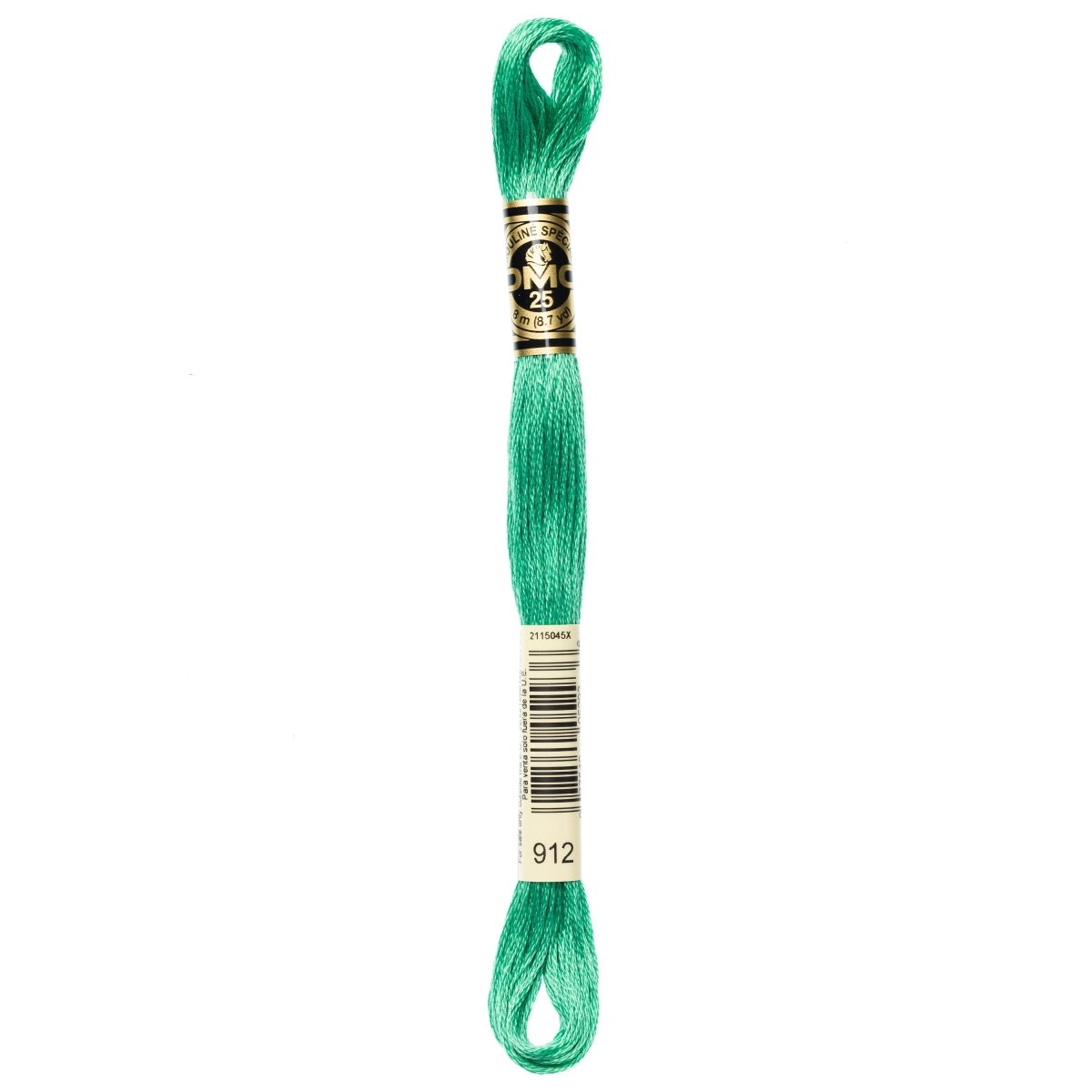 DMC 6 - Strand Cotton Embroidery Floss 8.7yd - 912 Light Emerald Green - The Merri Artist - merriartist.com