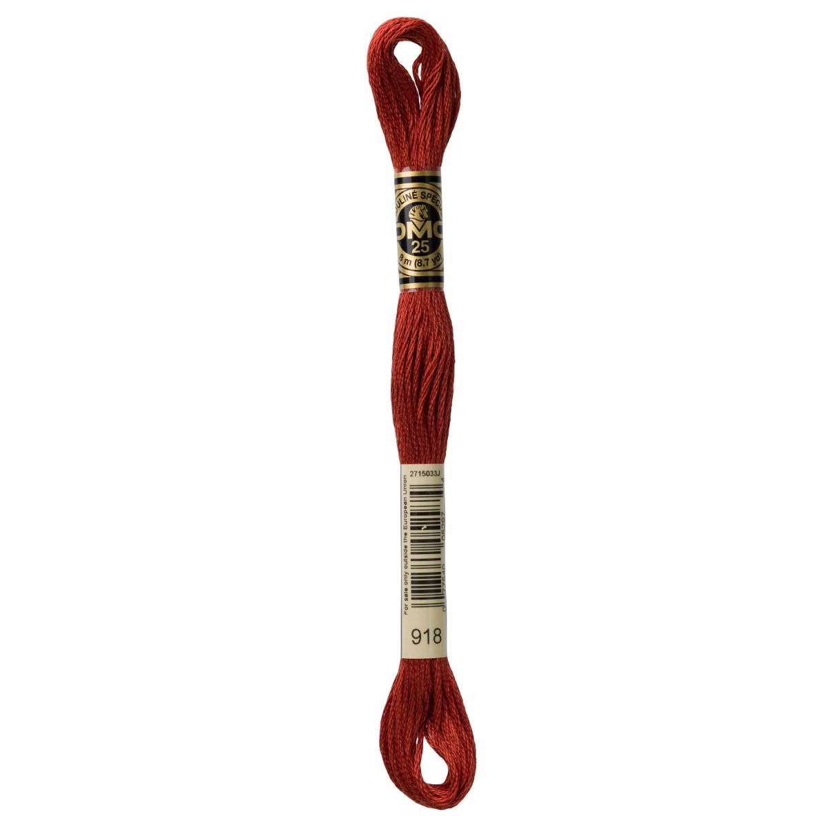 DMC 6 - Strand Cotton Embroidery Floss 8.7yd - 918 Dark Red Copper - The Merri Artist - merriartist.com