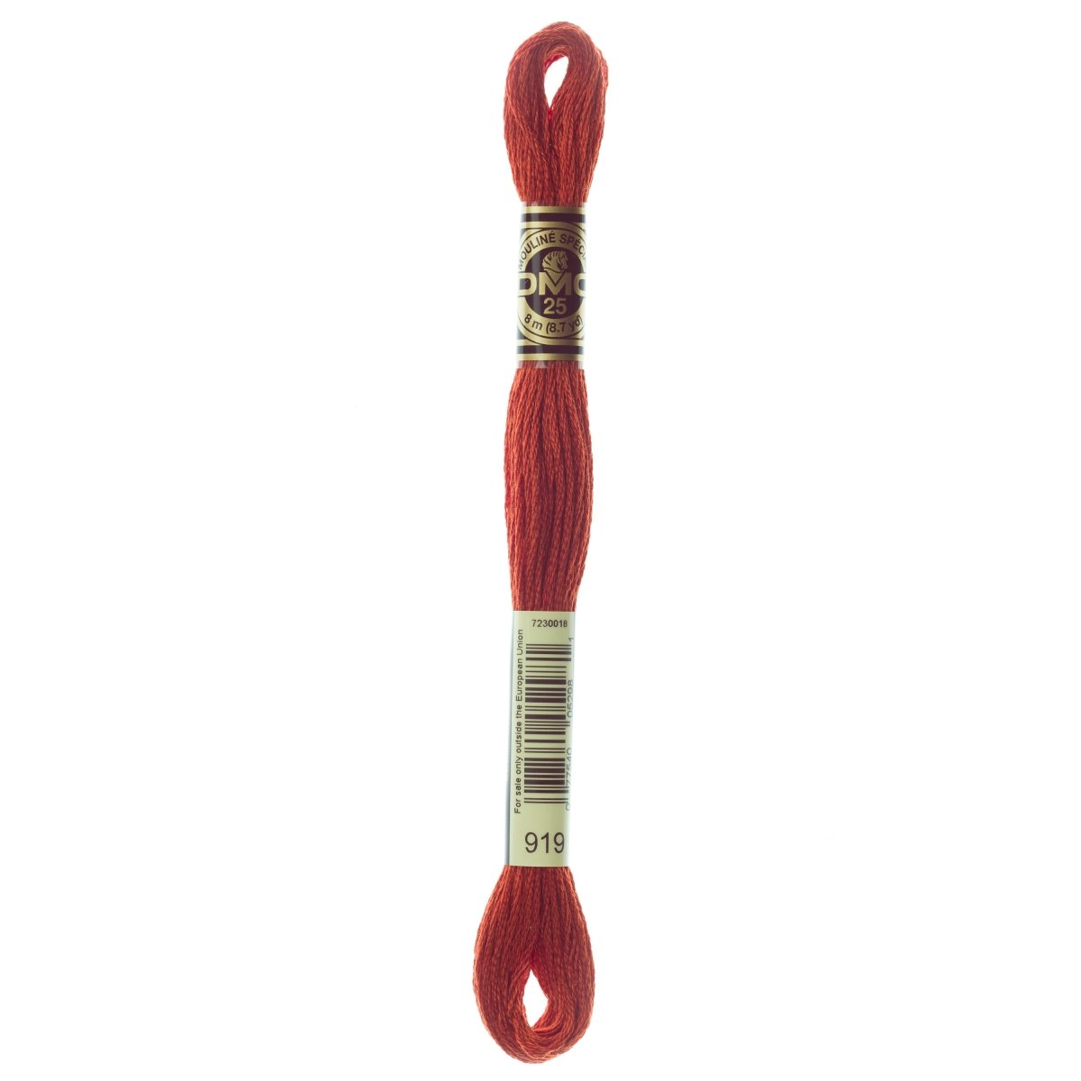 DMC 6 - Strand Cotton Embroidery Floss 8.7yd - 919 Red Copper - The Merri Artist - merriartist.com