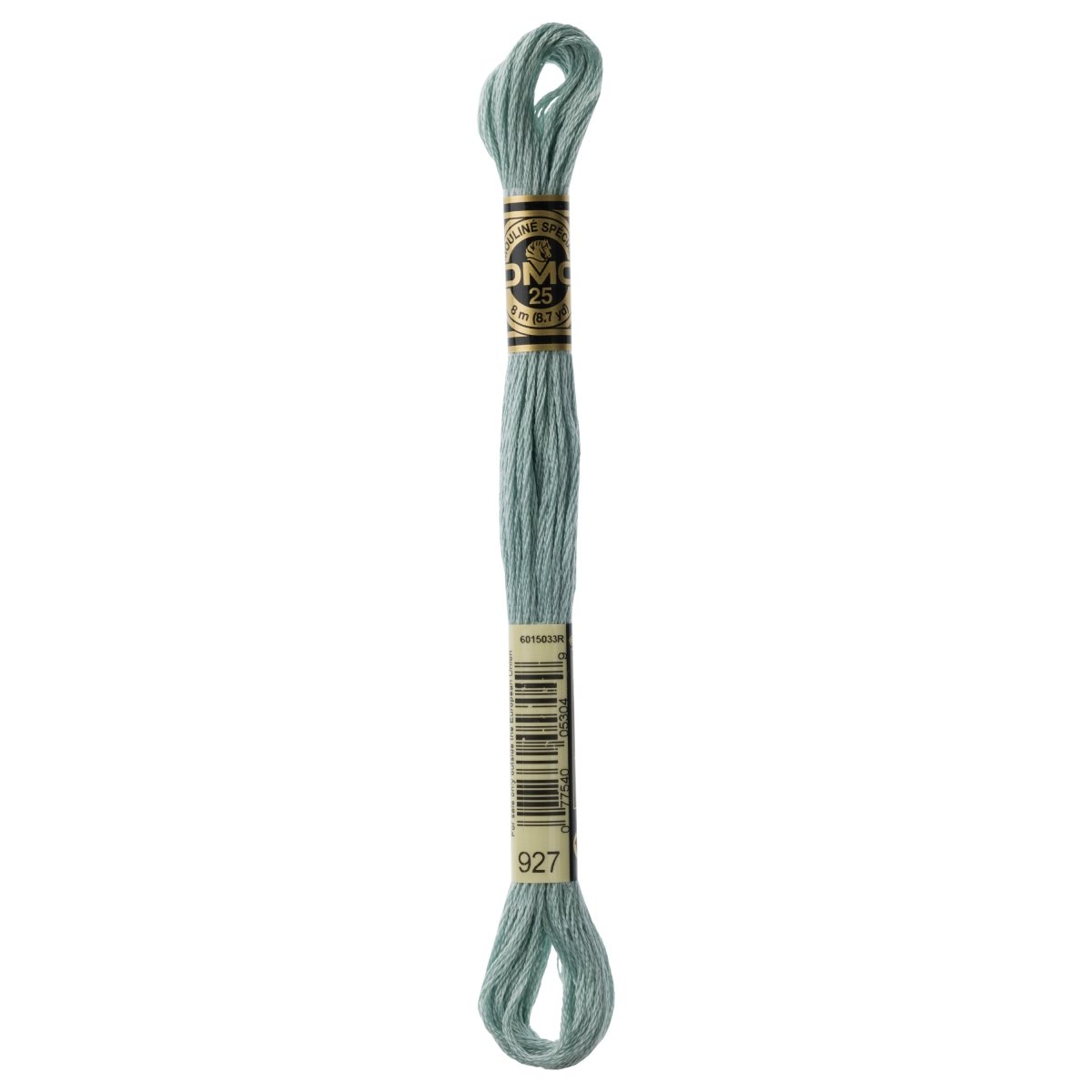 DMC 6 - Strand Cotton Embroidery Floss 8.7yd - 927 Light Grey Green - The Merri Artist - merriartist.com