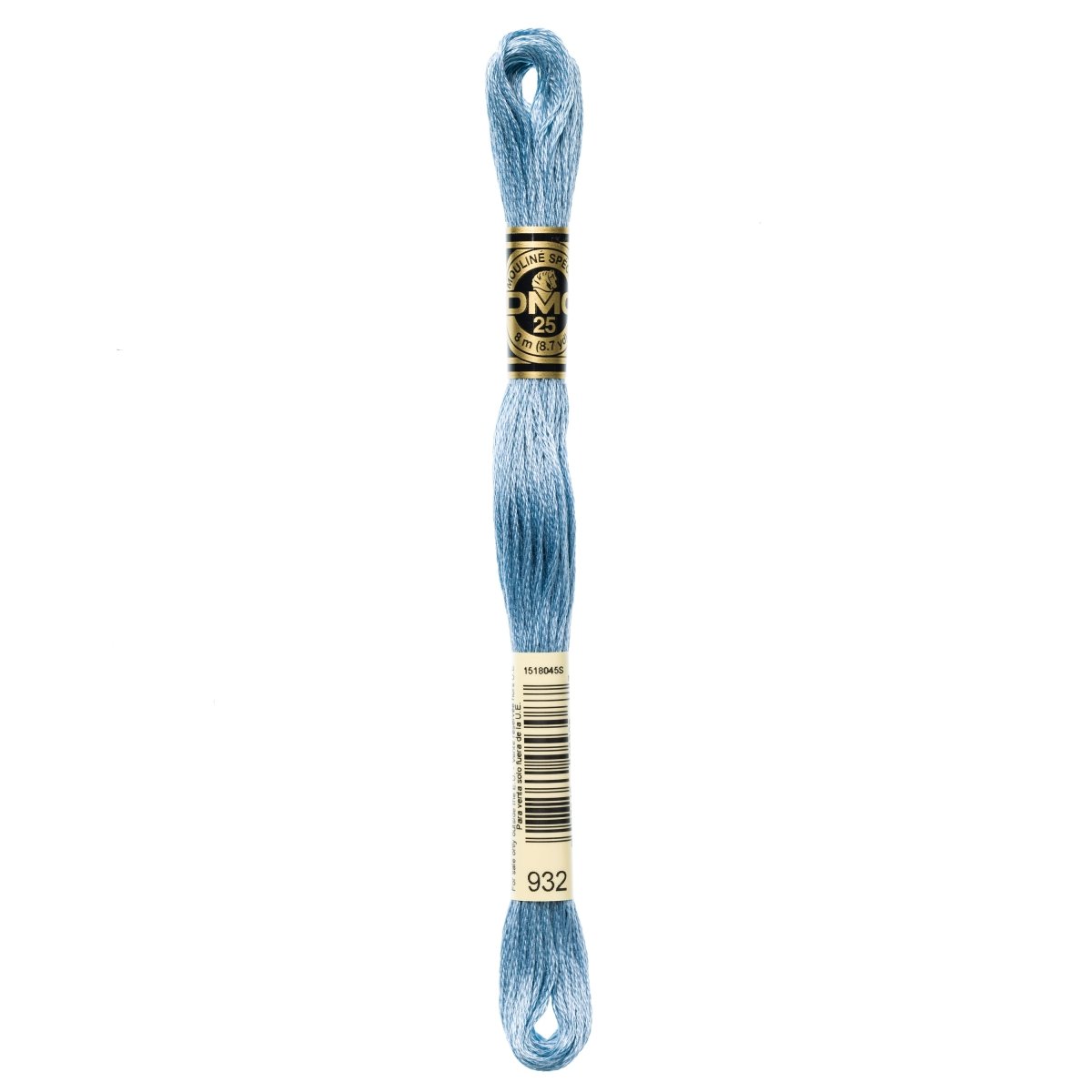 DMC 6 - Strand Cotton Embroidery Floss 8.7yd - 932 Light Antique Blue - The Merri Artist - merriartist.com