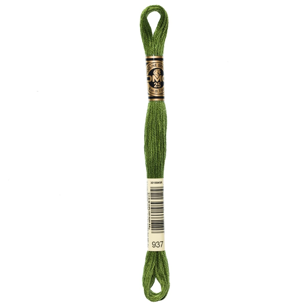 DMC 6 - Strand Cotton Embroidery Floss 8.7yd - 937 Medium Avocado Green - The Merri Artist - merriartist.com