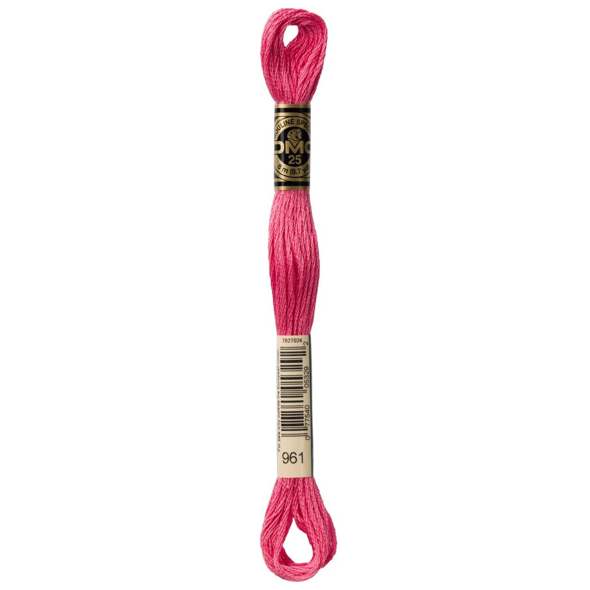 DMC 6 - Strand Cotton Embroidery Floss 8.7yd - 961 Dark Dusty Rose - The Merri Artist - merriartist.com