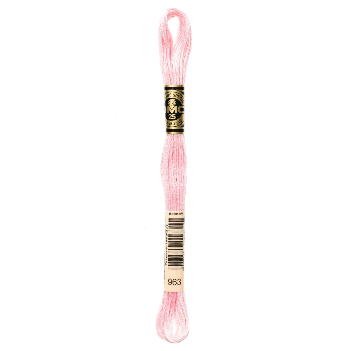 DMC 6 - Strand Cotton Embroidery Floss 8.7yd - 963 Ultra Very Light Dusty Rose - The Merri Artist - merriartist.com