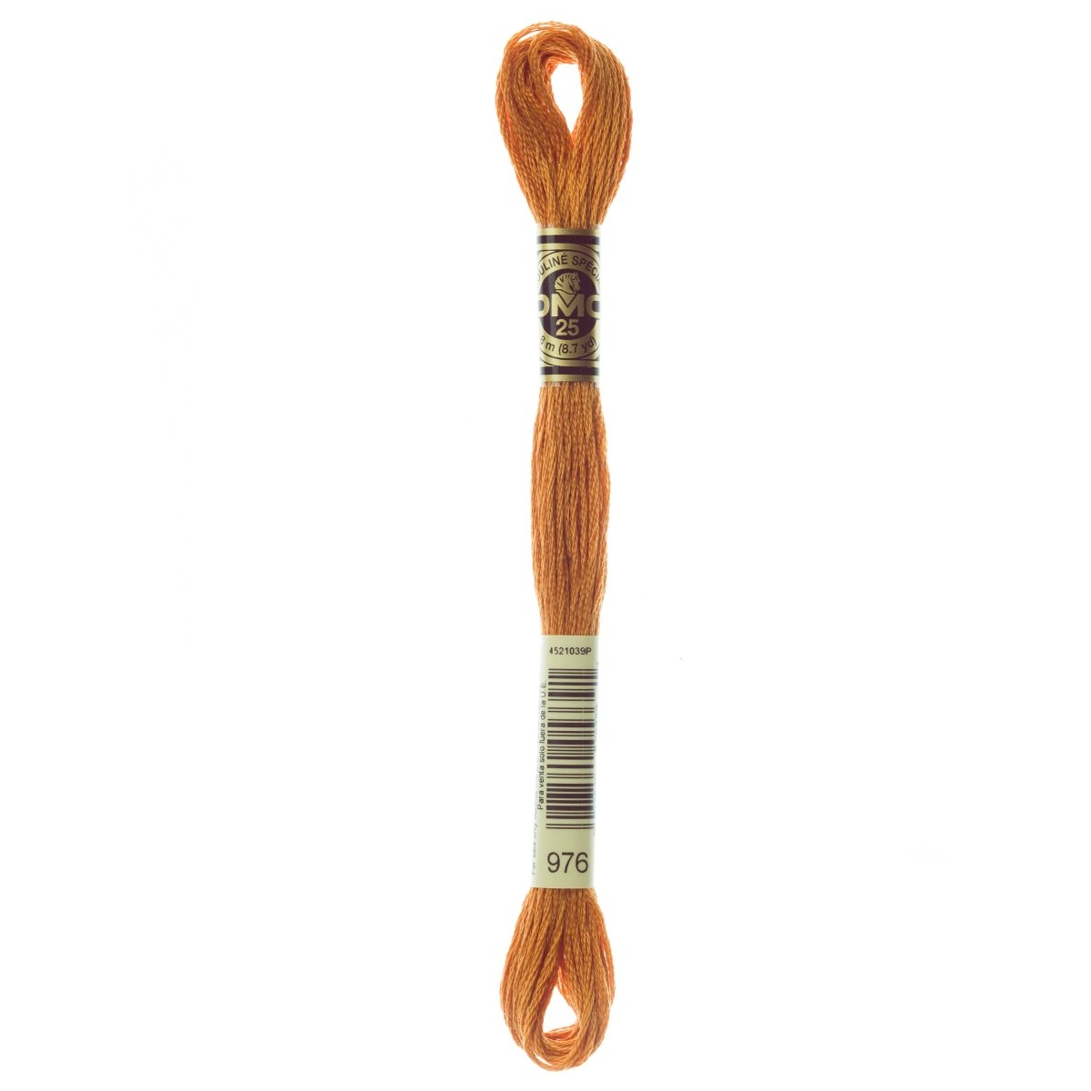 DMC 6 - Strand Cotton Embroidery Floss 8.7yd - 976 Medium Golden Brown - The Merri Artist - merriartist.com
