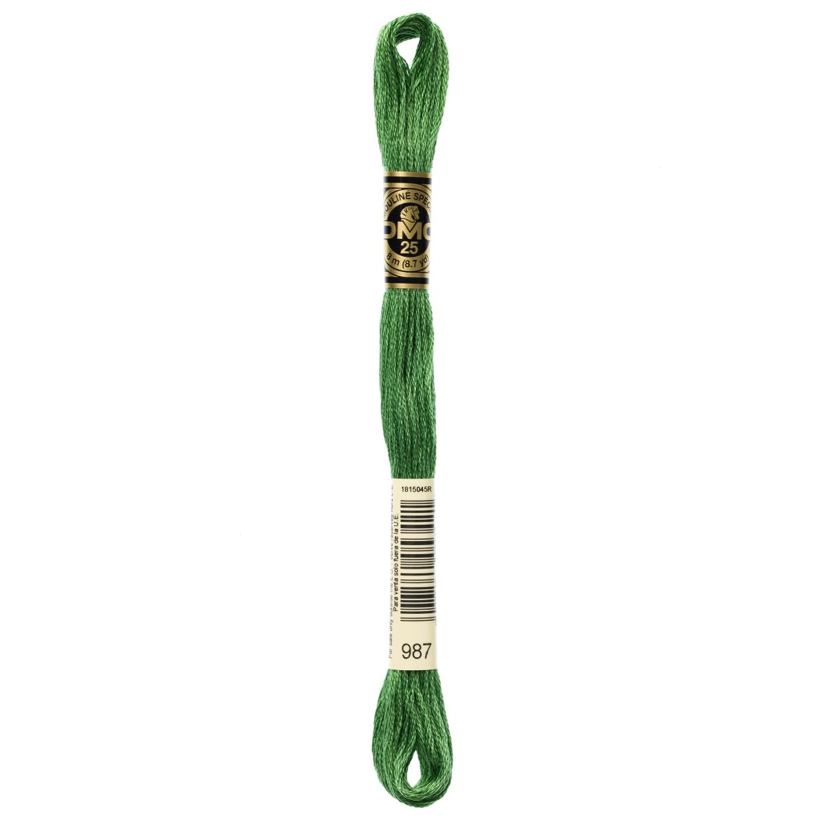 DMC 6 - Strand Cotton Embroidery Floss 8.7yd - 987 Dark Forest Green - The Merri Artist - merriartist.com