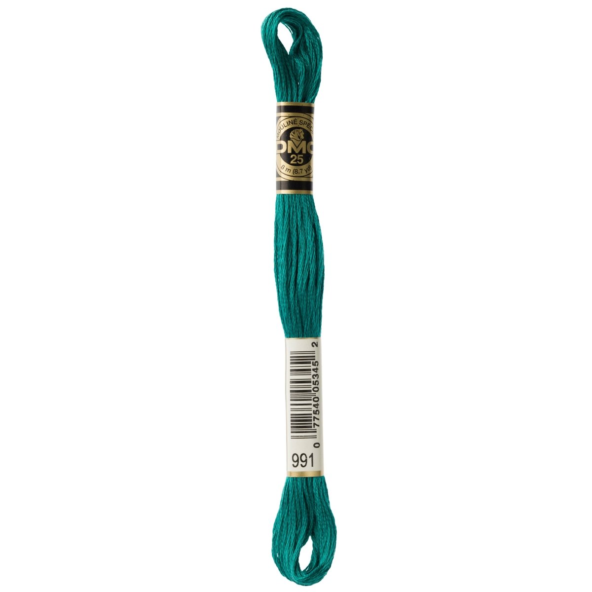 DMC 6 - Strand Cotton Embroidery Floss 8.7yd - 991 Dark Aquamarine - The Merri Artist - merriartist.com