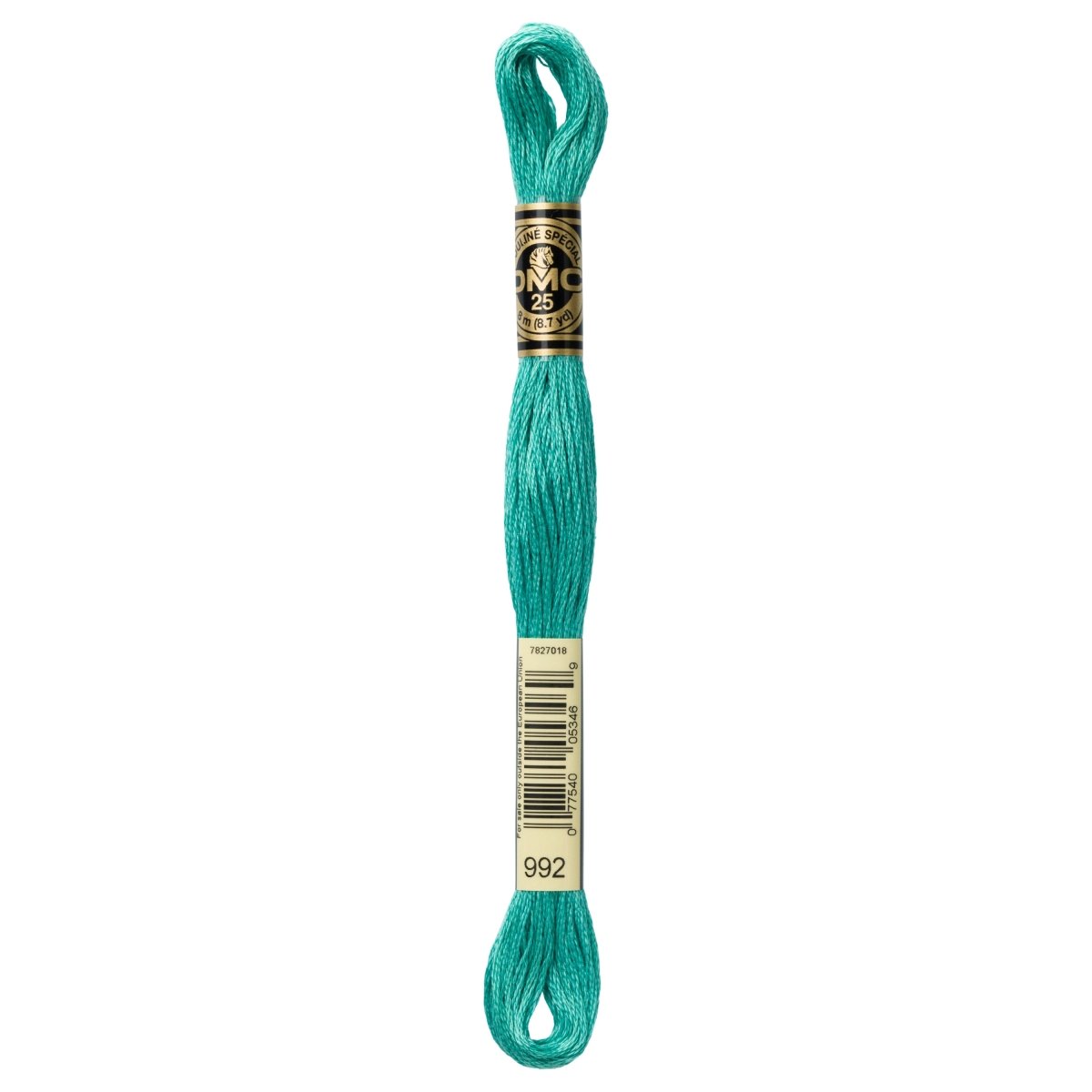 DMC 6 - Strand Cotton Embroidery Floss 8.7yd - 992 Medium Aquamarine - The Merri Artist - merriartist.com
