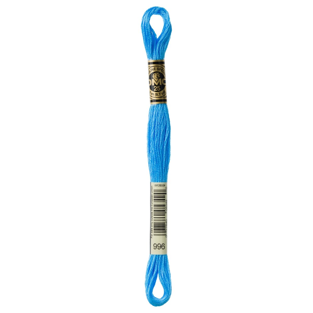 DMC 6 - Strand Cotton Embroidery Floss 8.7yd - 996 Medium Electric Blue - The Merri Artist - merriartist.com