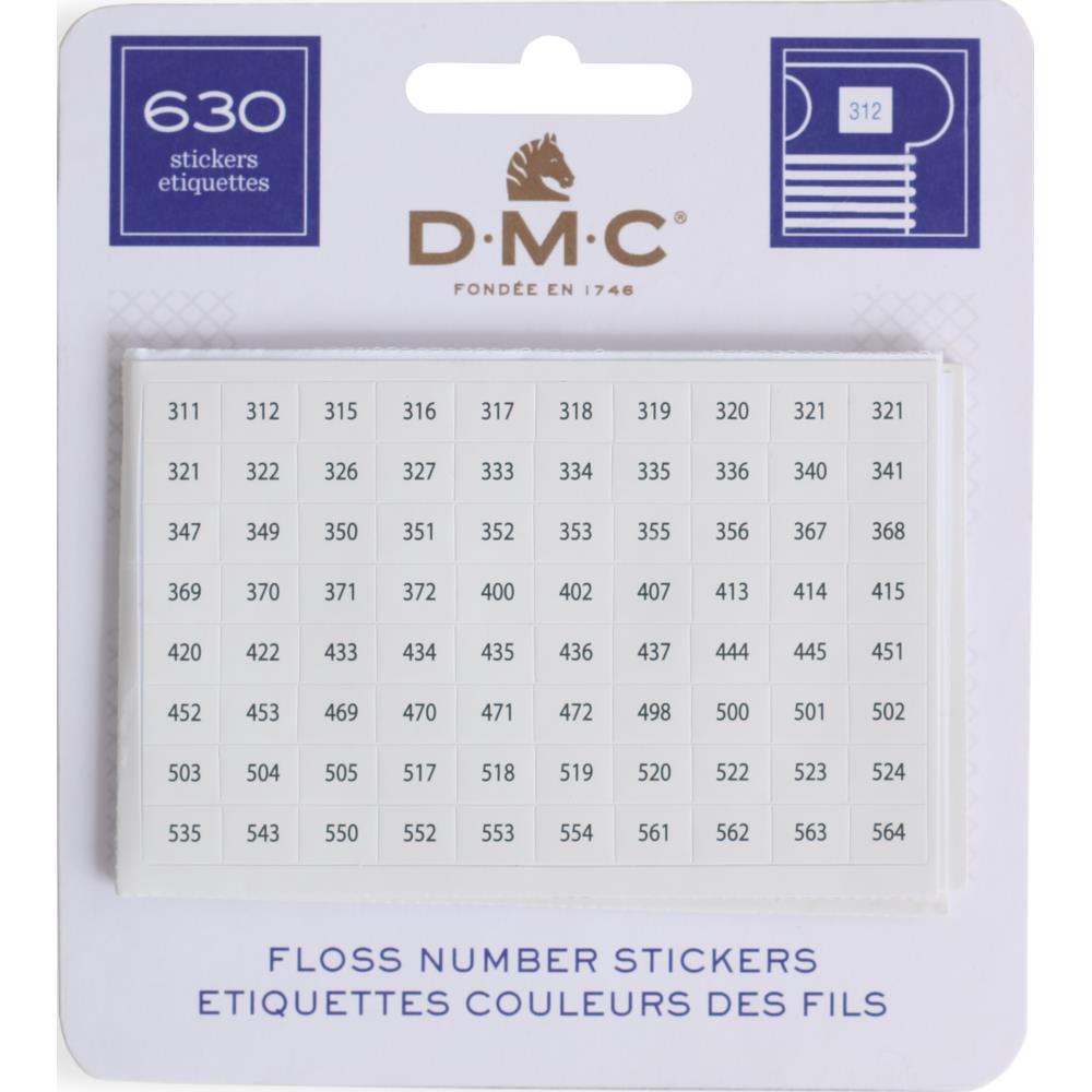 DMC Embroidery Floss Number Stickers - The Merri Artist - merriartist.com