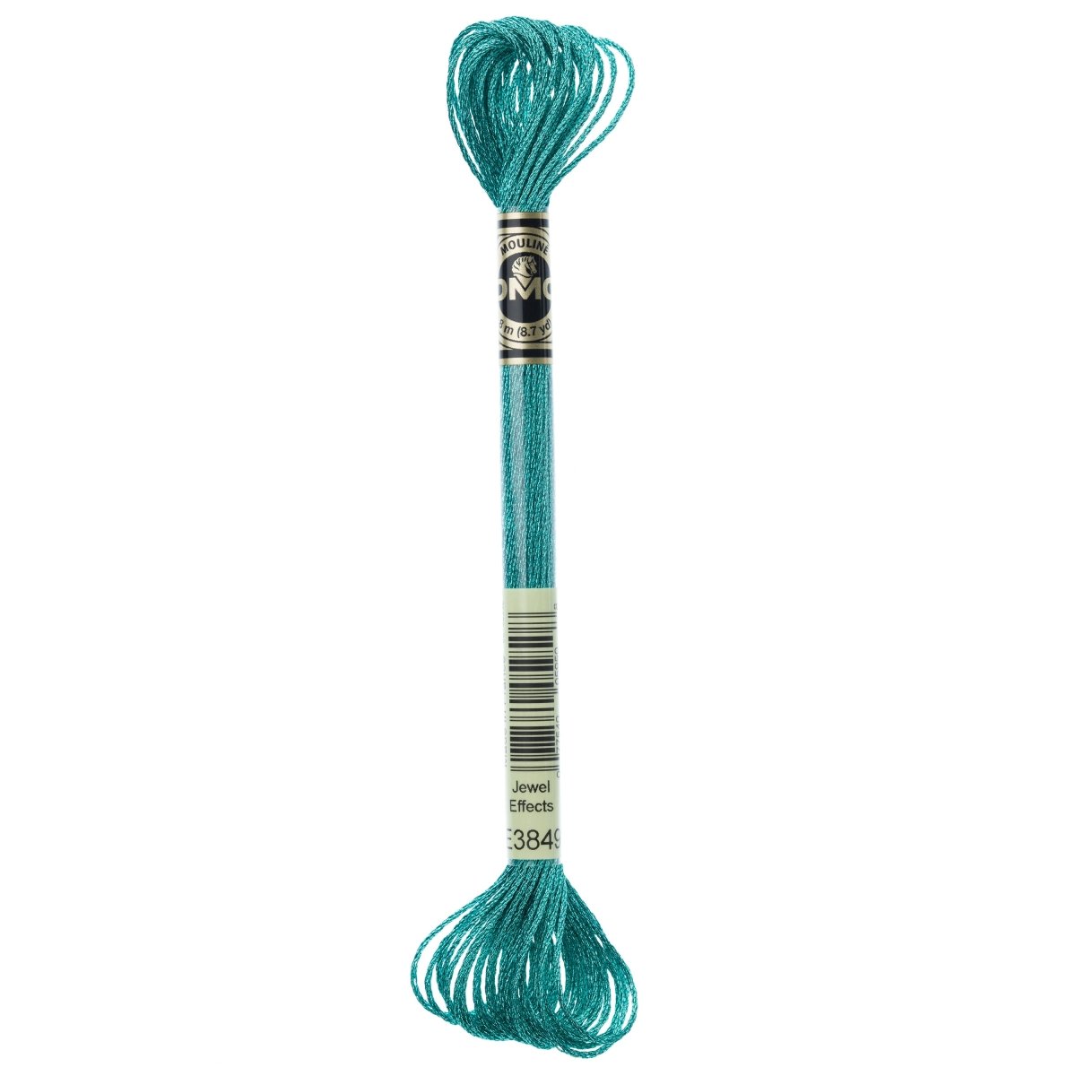 DMC Light Effects Embroidery Floss 8.7yd - E3849 Aquamarine Blue - The Merri Artist - merriartist.com