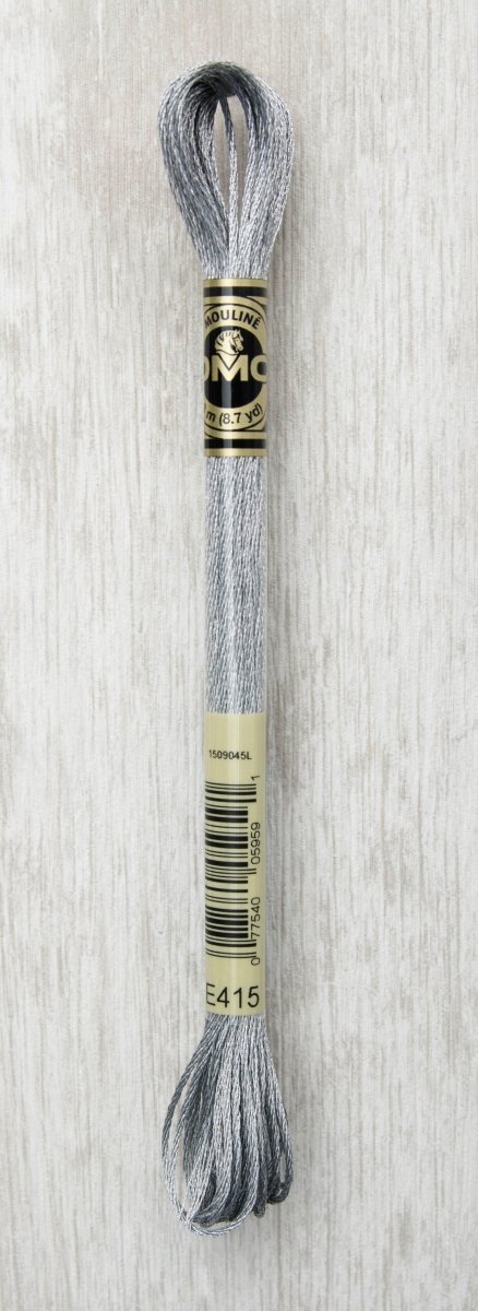 DMC Light Effects Embroidery Floss 8.7yd - E415 Pewter - The Merri Artist - merriartist.com