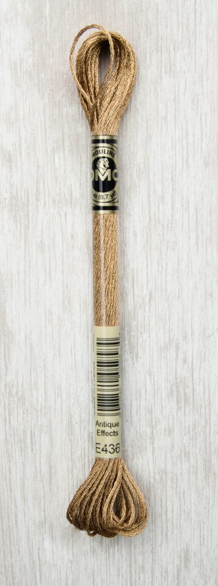 DMC Light Effects Embroidery Floss 8.7yd - E436 Golden Oak - The Merri Artist - merriartist.com