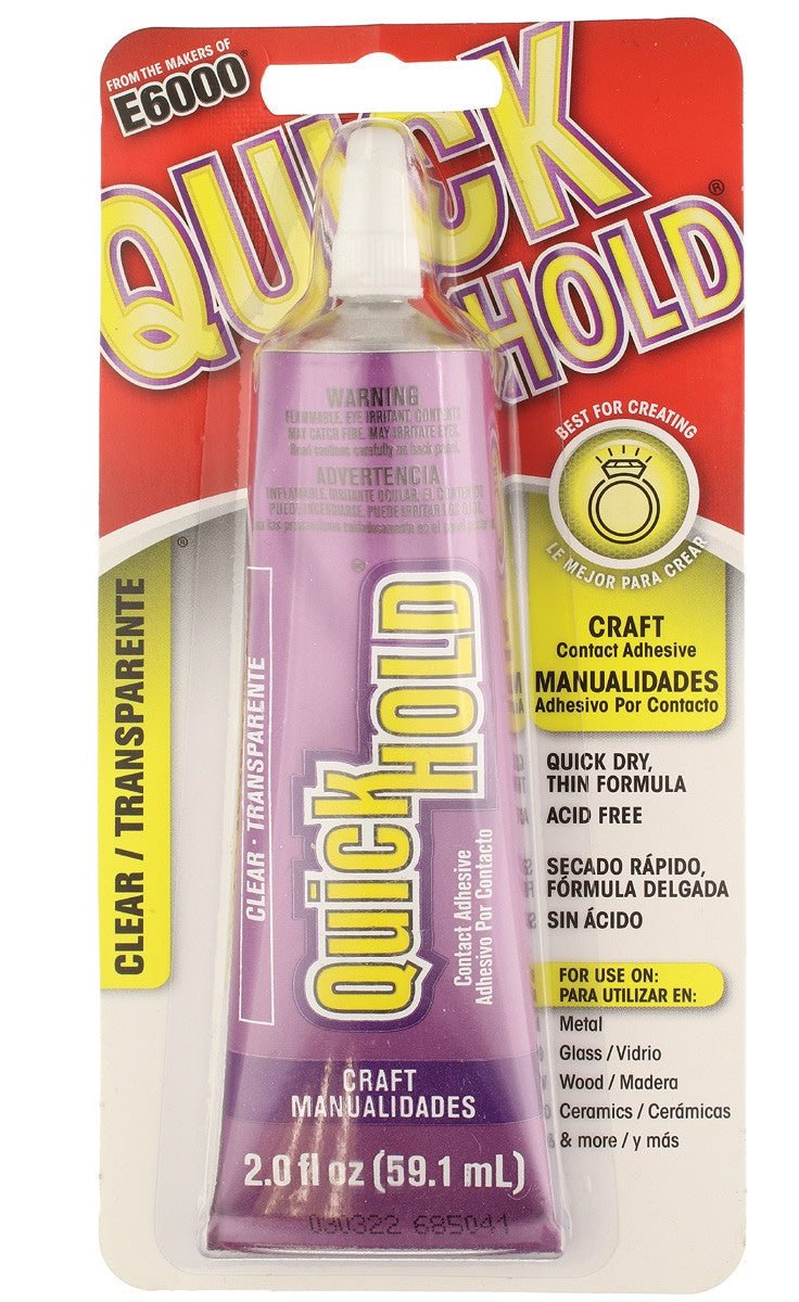 E6000 Quickhold Craft Contact Adhesive - 2 oz Tube - Clear - The Merri Artist - merriartist.com
