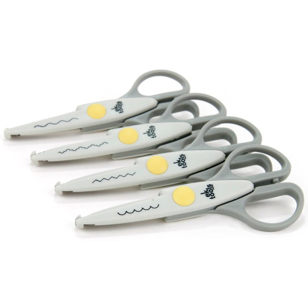 EK Success Decorative Scissors 5.5" - pack of 4 (Deckle, Wave, Scallop & Zigzag) - The Merri Artist - merriartist.com