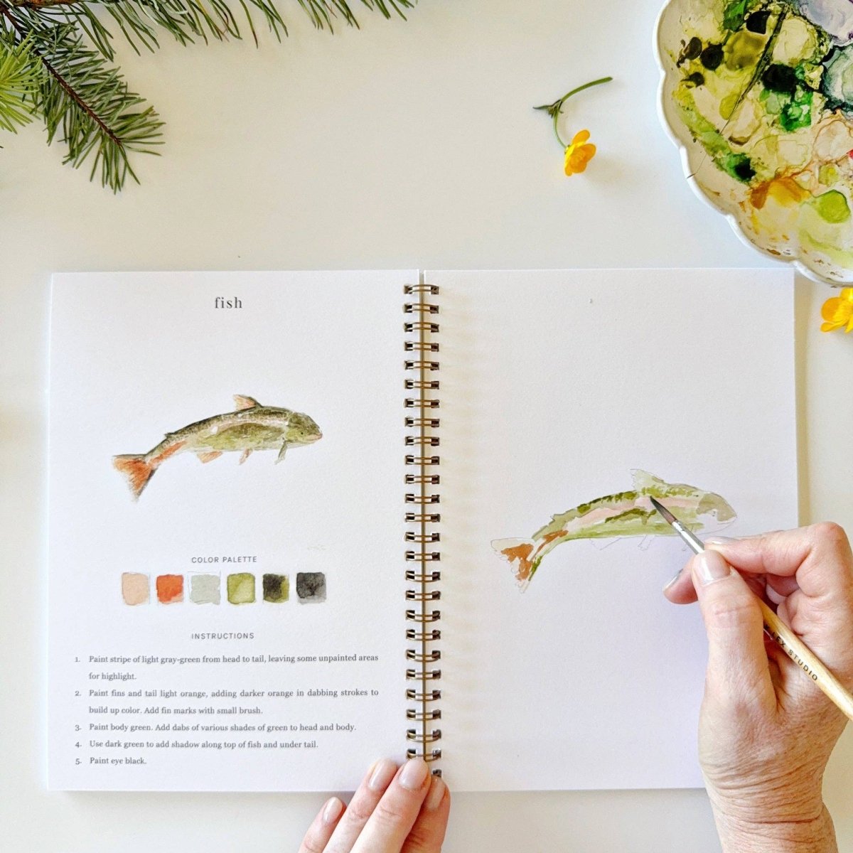 emily lex studio - Camping watercolor workbook - The Merri Artist - merriartist.com