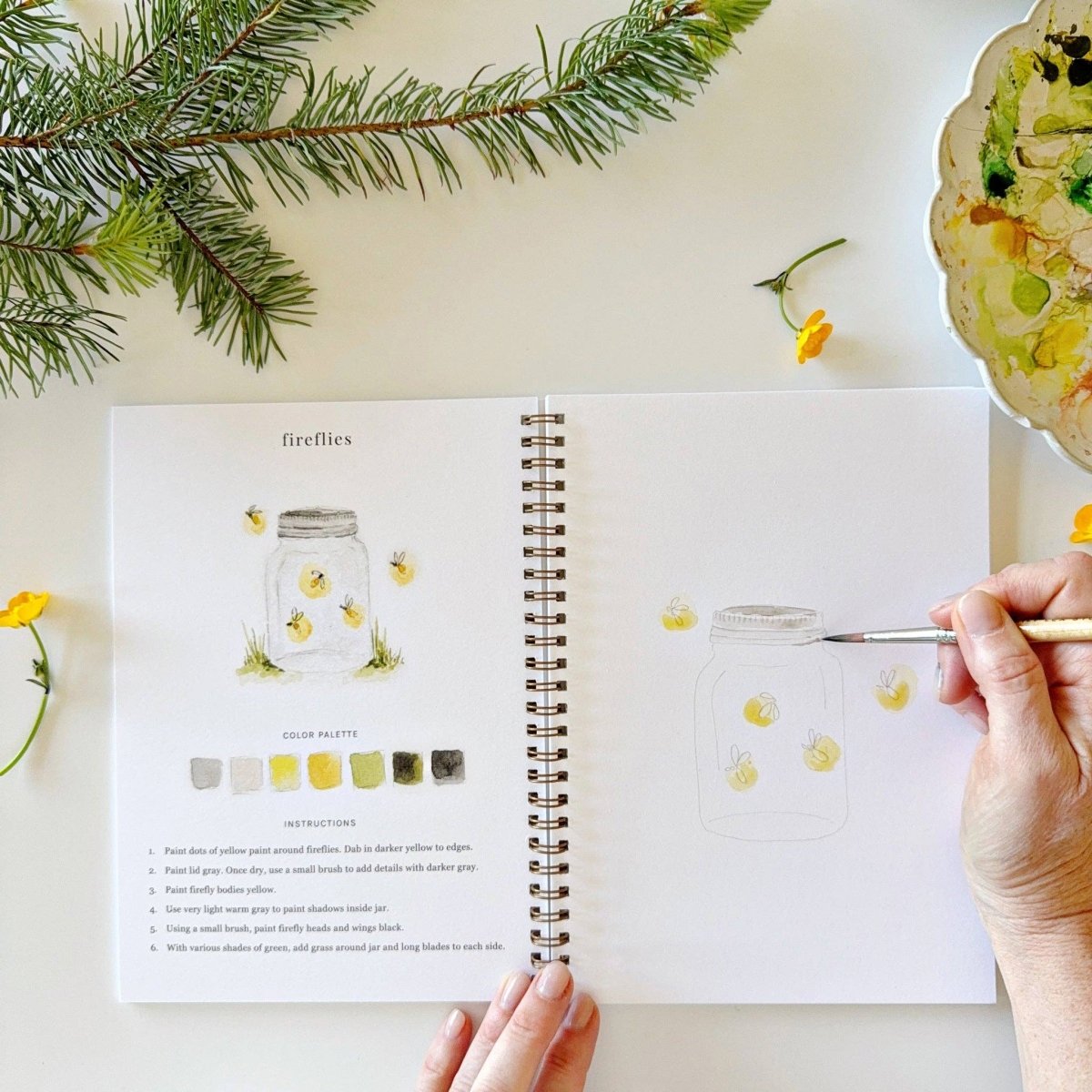 emily lex studio - Camping watercolor workbook - The Merri Artist - merriartist.com