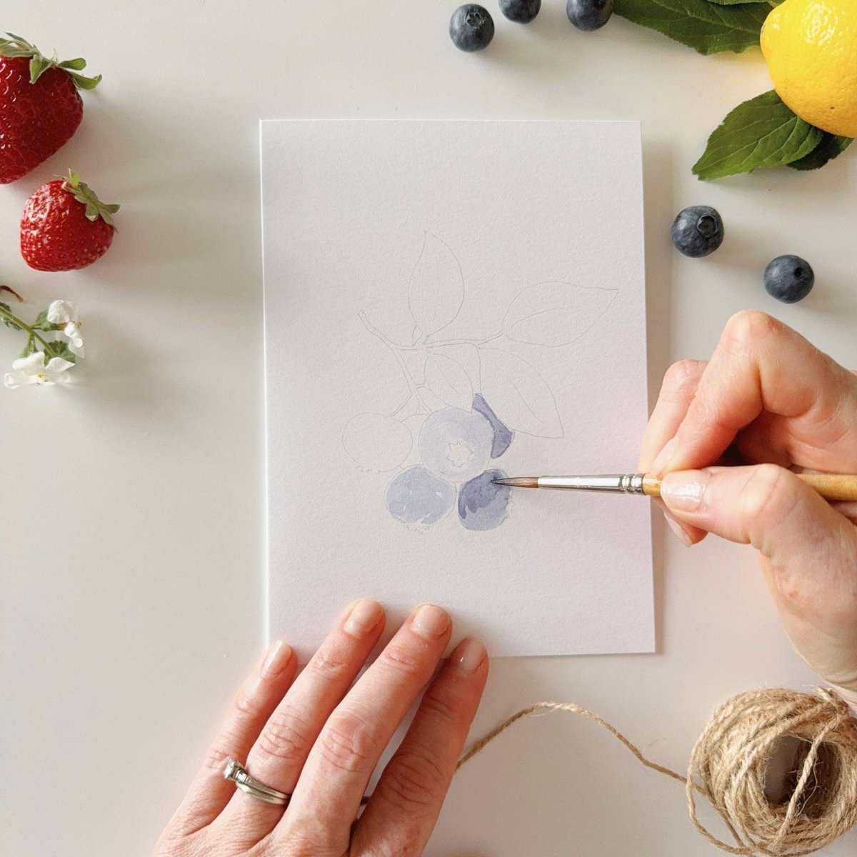 emily lex studio - Fruit paintable notecards - The Merri Artist - merriartist.com