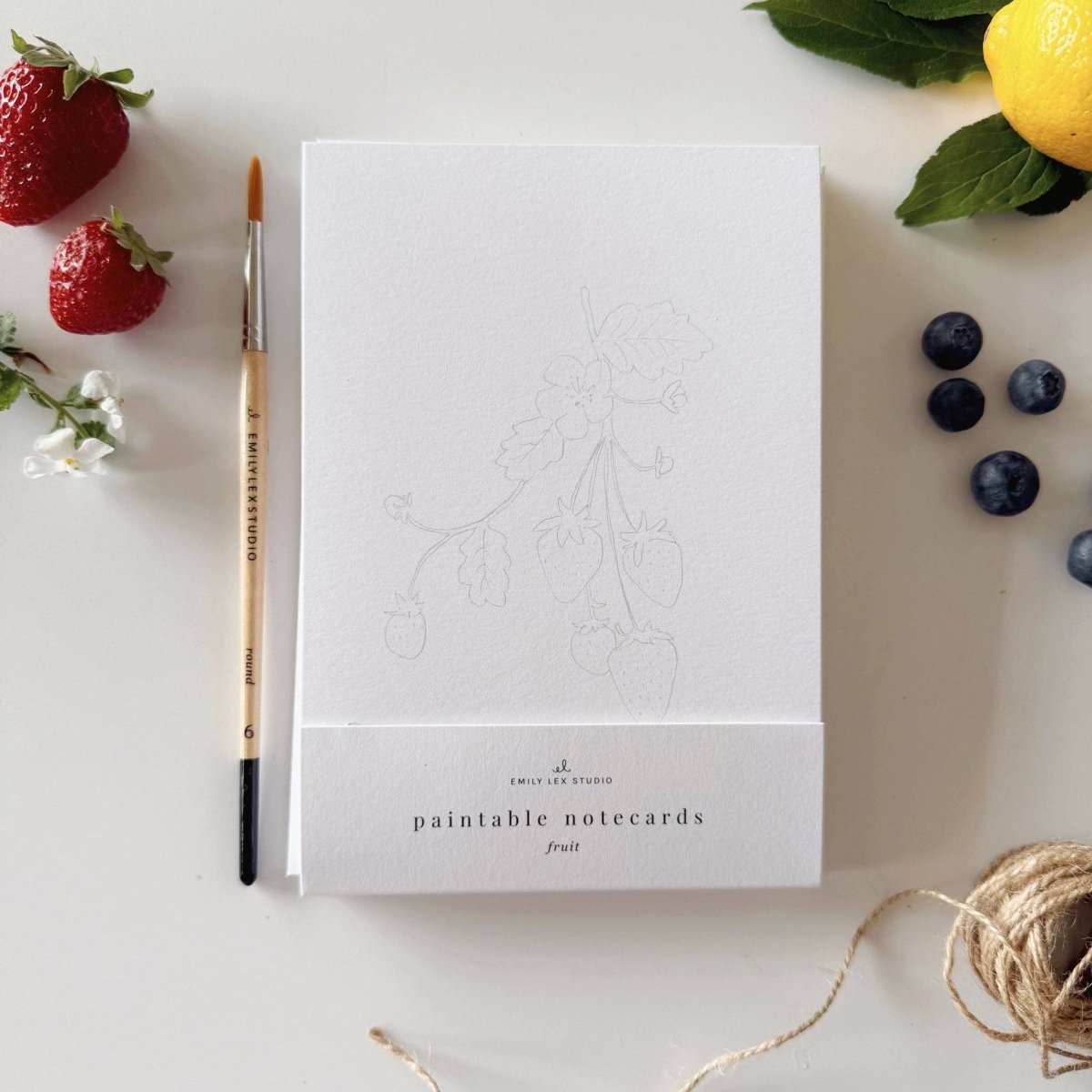 emily lex studio - Fruit paintable notecards - The Merri Artist - merriartist.com