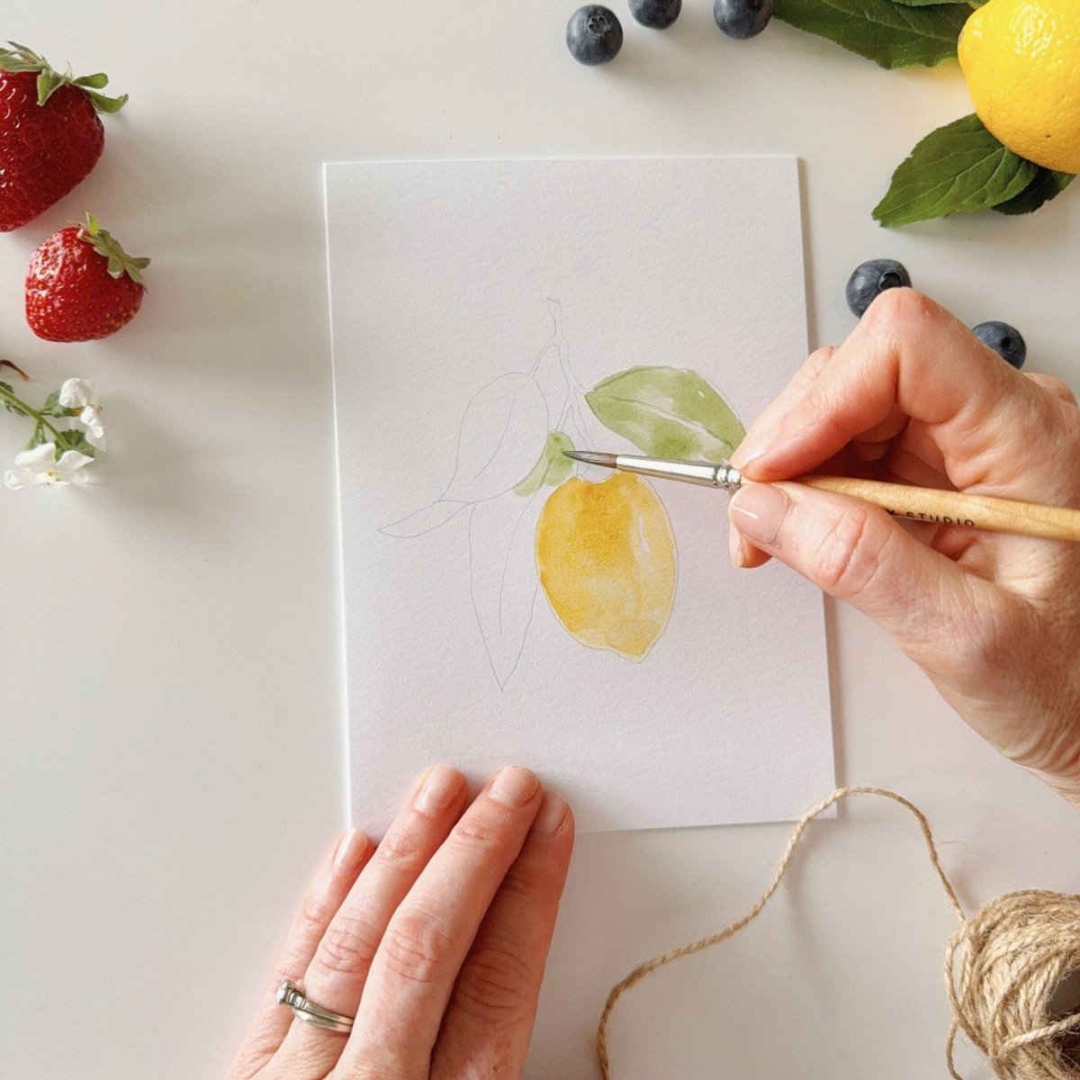 emily lex studio - Fruit paintable notecards - The Merri Artist - merriartist.com