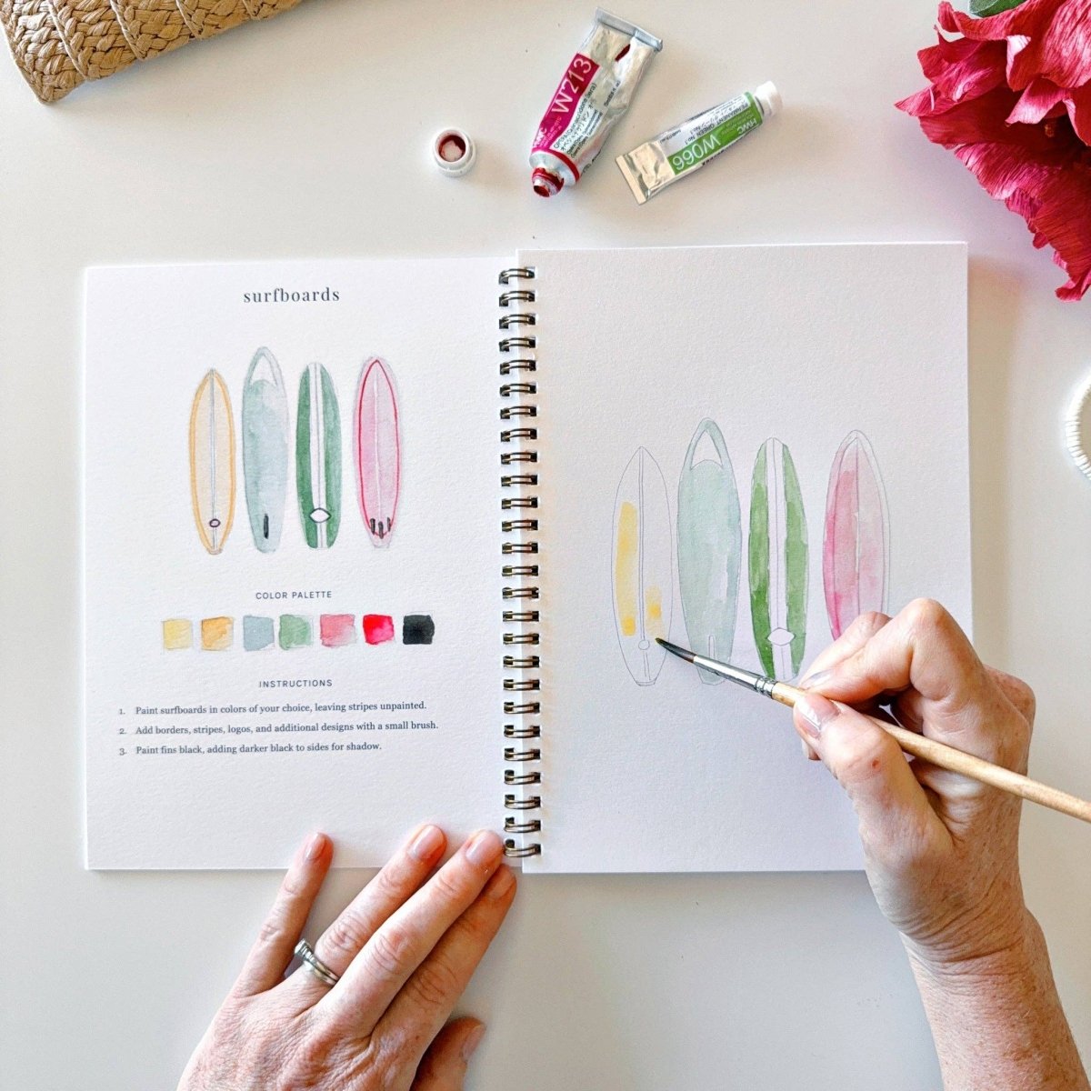 emily lex studio - Tropical watercolor workbook - The Merri Artist - merriartist.com