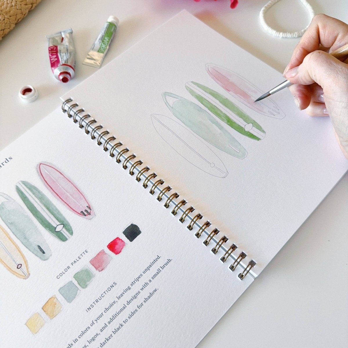 emily lex studio - Tropical watercolor workbook - The Merri Artist - merriartist.com