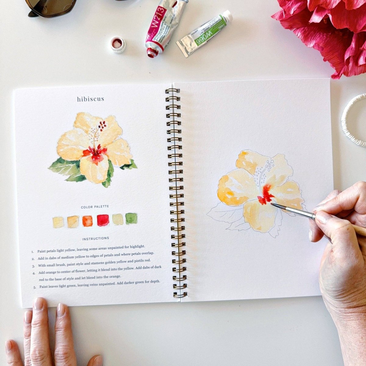 emily lex studio - Tropical watercolor workbook - The Merri Artist - merriartist.com
