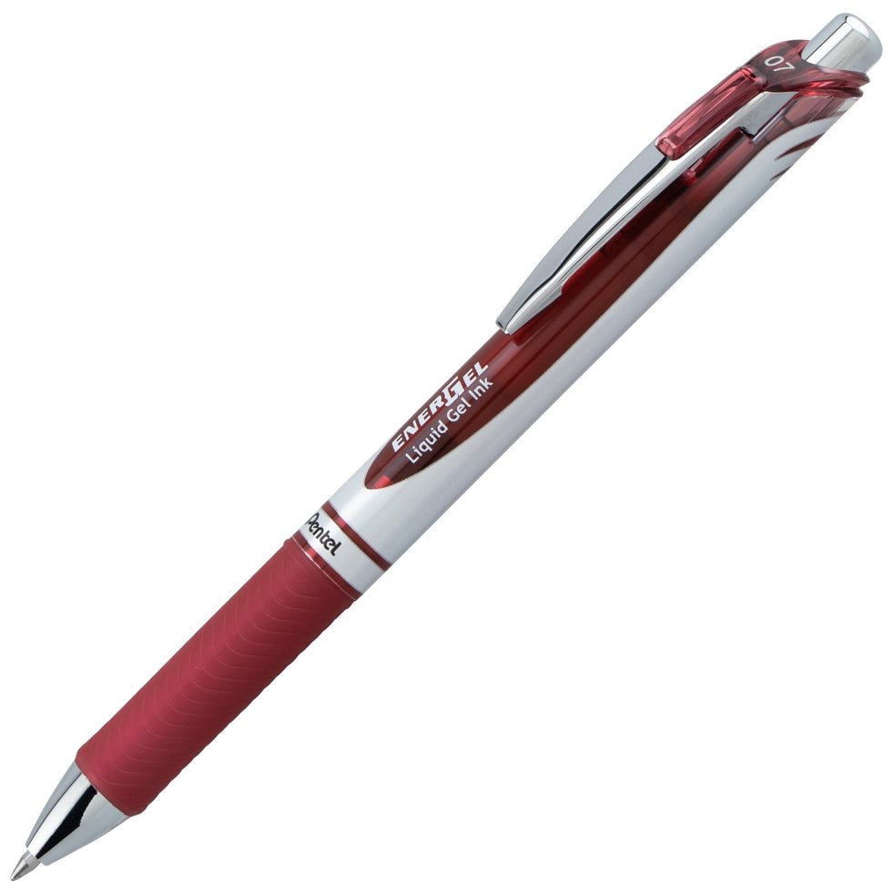 EnerGel RTX Retractable Liquid Gel Pen, (0.7mm) Medium line, Burgundy Ink - The Merri Artist - merriartist.com